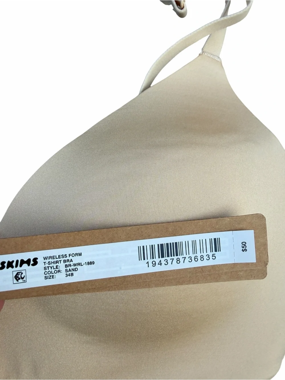 SKIMS wireless form Seamless T-Shirt Bra 34 b NWT sand - Picture 5 of 6